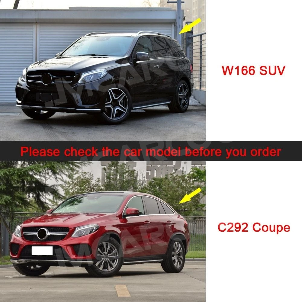 

JMCARCOOL ABS Black/Silver Car Accessorise Front Bumper Lip Grill For Mercedes Benz GLE Class C292 W292 Coupe 2015-2019