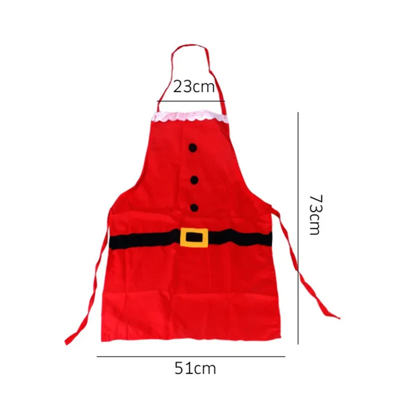 Christmas Apron Father Christmas Apron Men\'s and Women\'s Home Kitchen Cooking Baking Greaseproof Apron Christmas Decoration