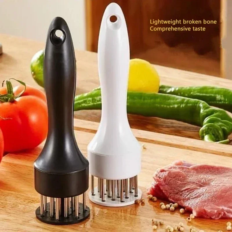 21-Pin Household Round Stainless Steel Steak Tender Meat Needle Pork Meat Tenderizer Rib Breaker Kitchen Cook Tools Meat Hammer