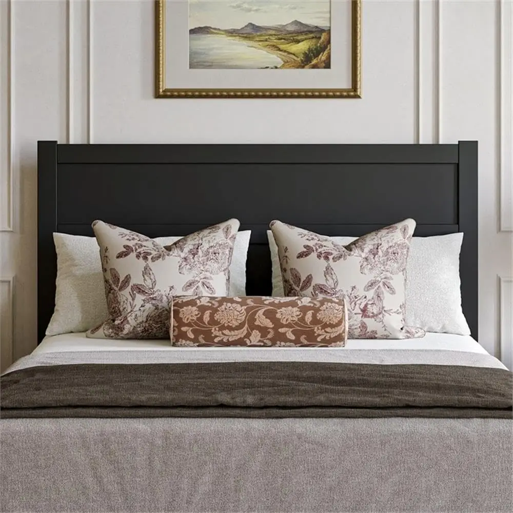 Mid-Century Solid Wood Headboard Queen 62.6