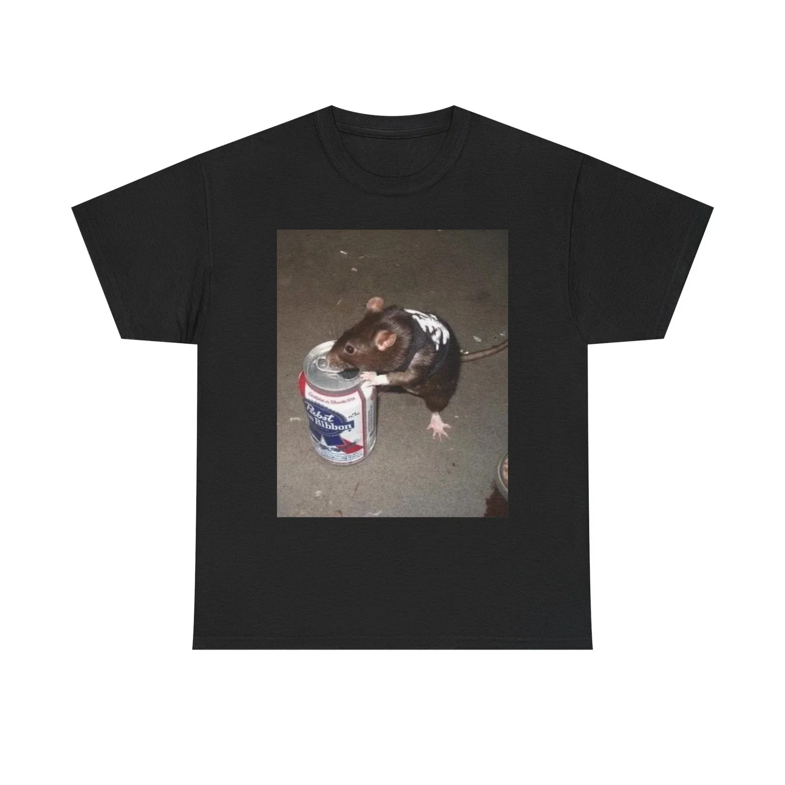 

Drinking Mice, Graphic Printing Summer Luxury Brand Cotton Men's and Women's T-shirts, Short-sleeved Street Fashion Clothing