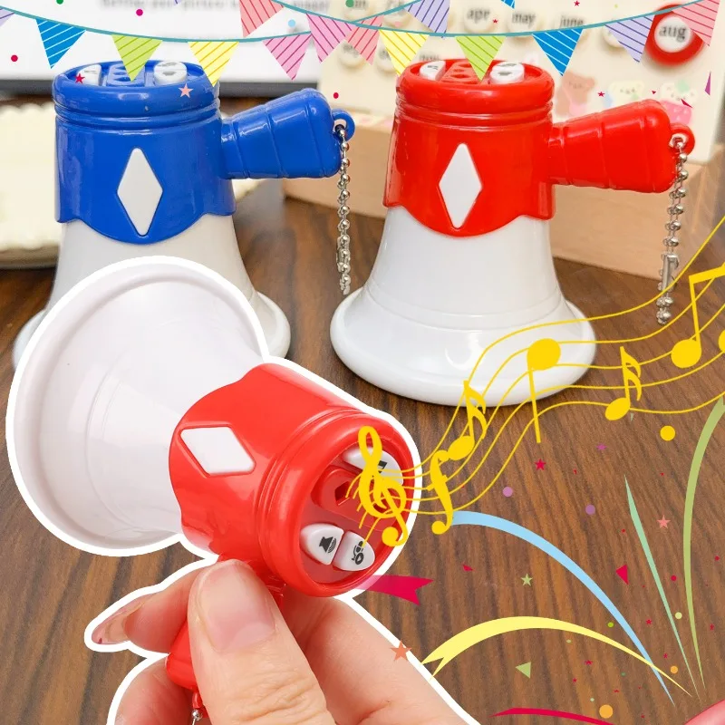 جديد قابل للتسجيل مكبر صوت صغير مكبر الصوت يده مع مفتاح سلسلة لعبة قلادة مكبر الصوت الضغط معلقة حلية Keyrings