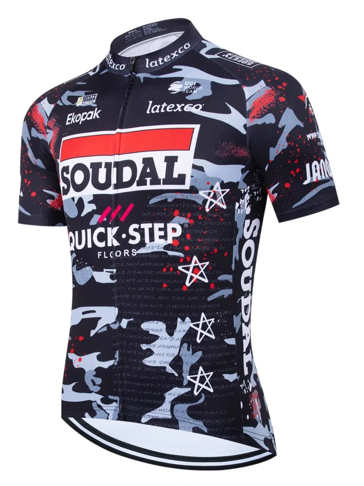 AliExpress NONE 2025 Soudal Quick Step Cycling Jersey Men Short Sleeve Summer Clothing Road Bike Shirts MTB Bicycle Maillot Ciclismo Hombre