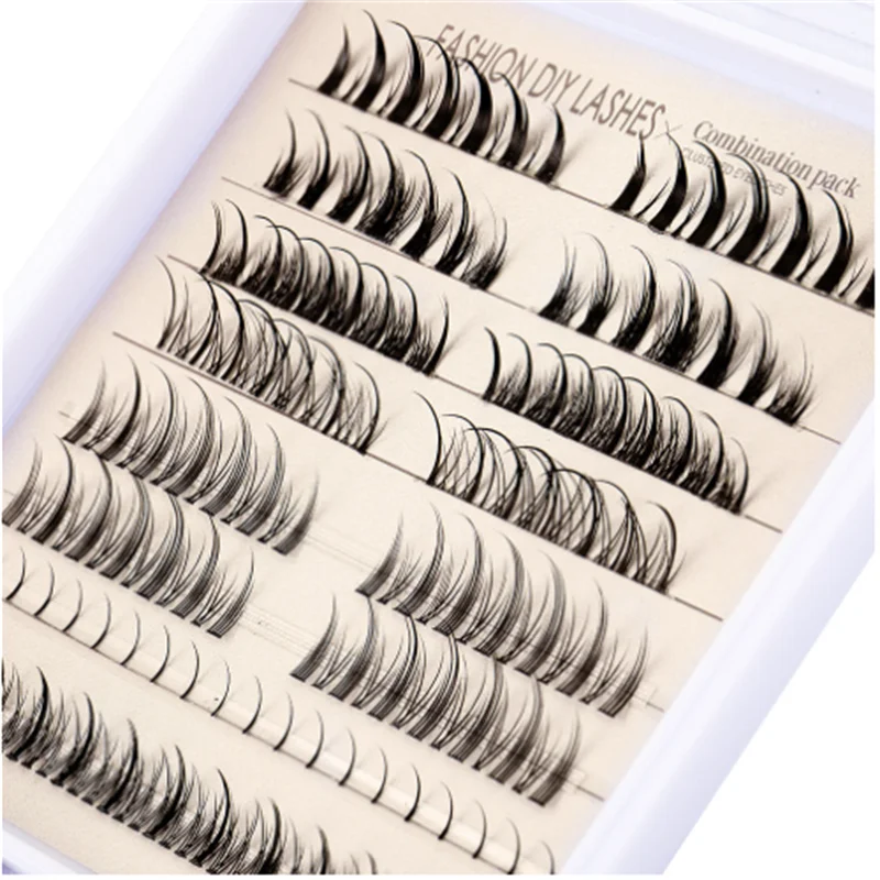 Lightweight 3D Curly DIY Eyelashes Versatile Whole Cluster Fashion Box Includes Two Popular Styles for Eyelash Extensions