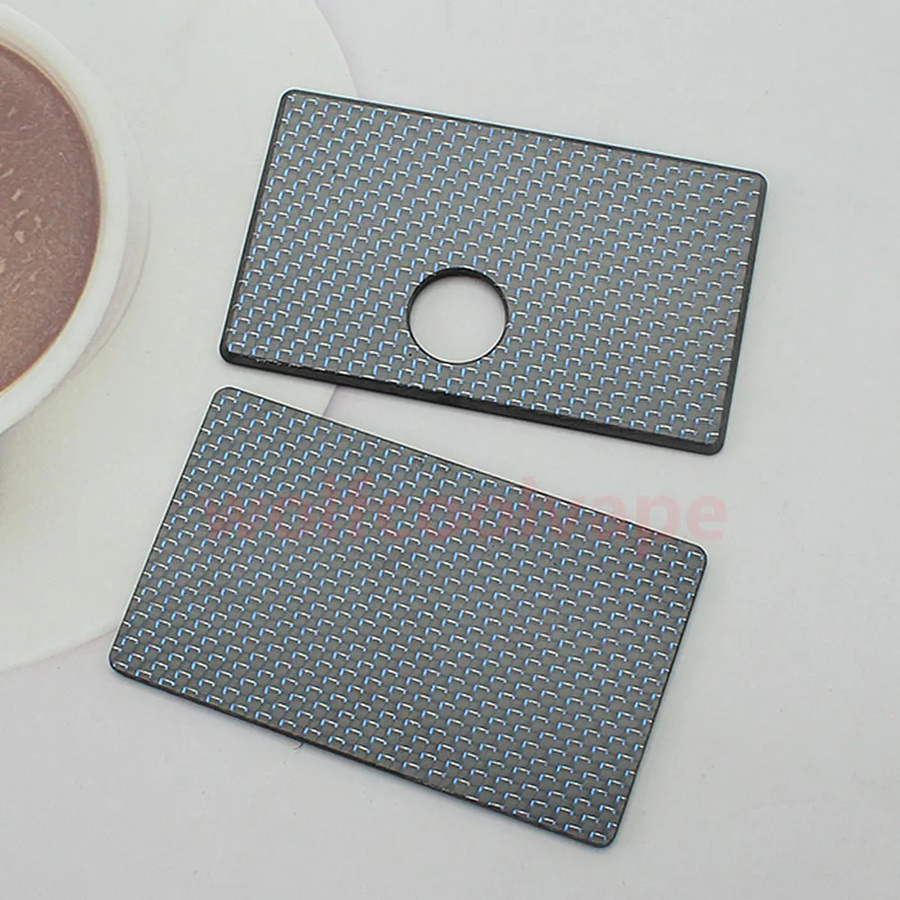 wolfcoolvape vape Round Style Front + Back Door Panel Plates vape for sxk BB / Billet Box Mod Carbon Fiber (2 PCS)