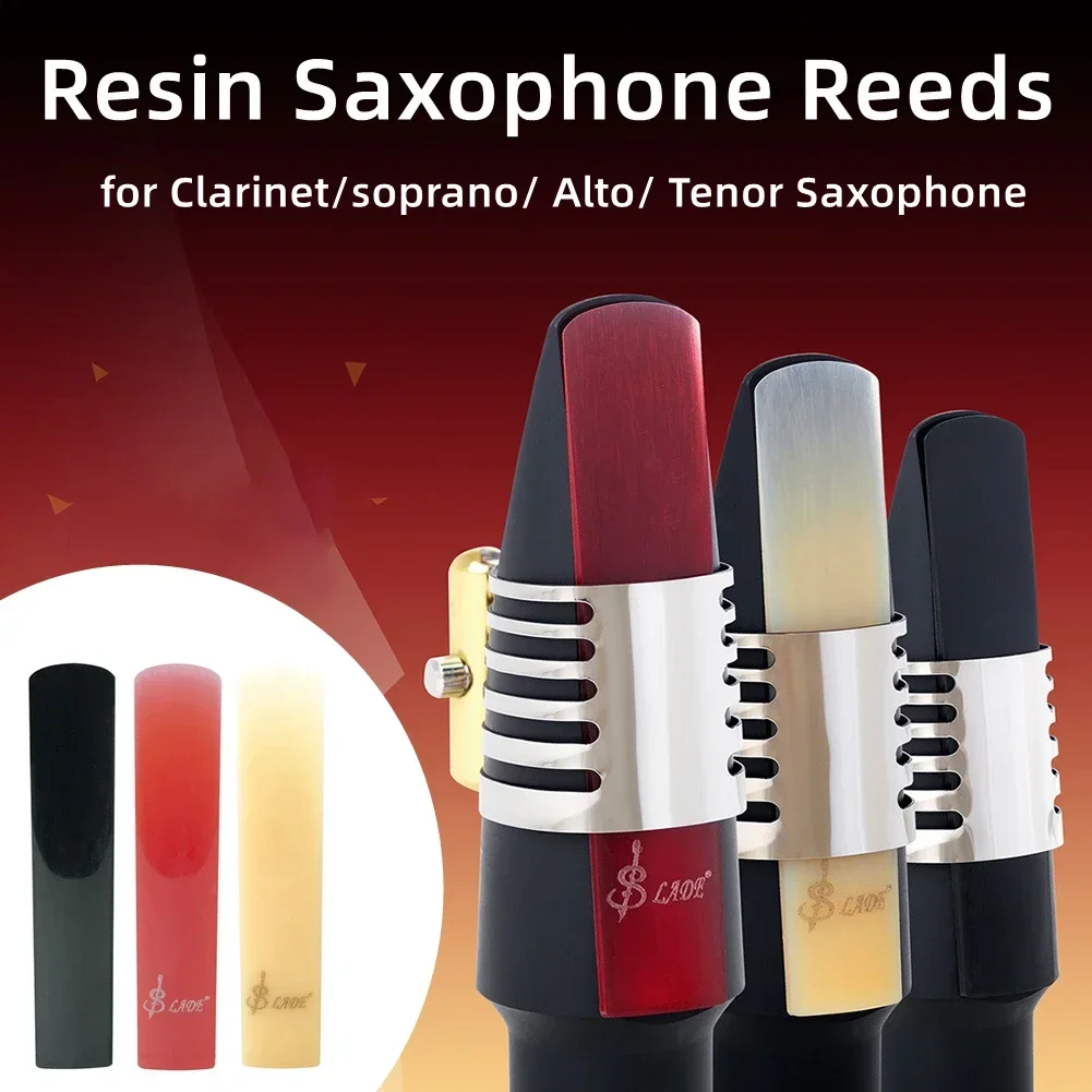 High Quality 3 Pcs Resin Plastic Saxophone Reeds Parts For Clarinet Soprano Alto Tenor Sax Musical Instrument Accessories