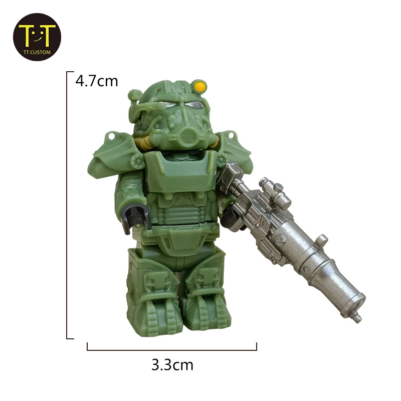 1PCS Military T60 Soldiers Mini Anime Action fallouts Figures Weapons Robot Mecha Building Blocks Bricks DIY Toys for KIDS gift