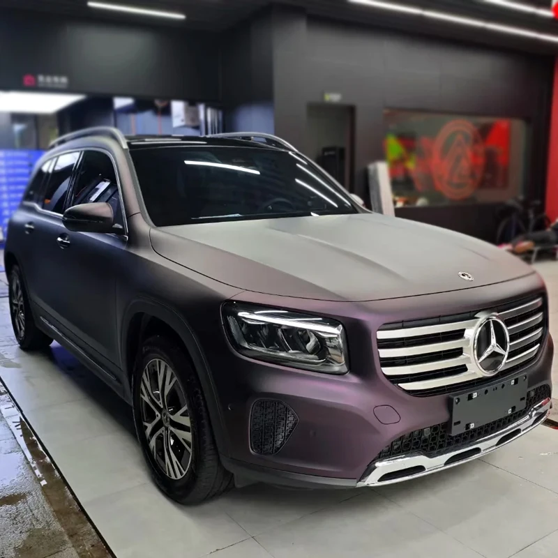 Matte Metallic Black Magic Purple Car Wrap Vinyl PVC PET Bubble Free Air Release Self Adhesive Wrap Film view 2