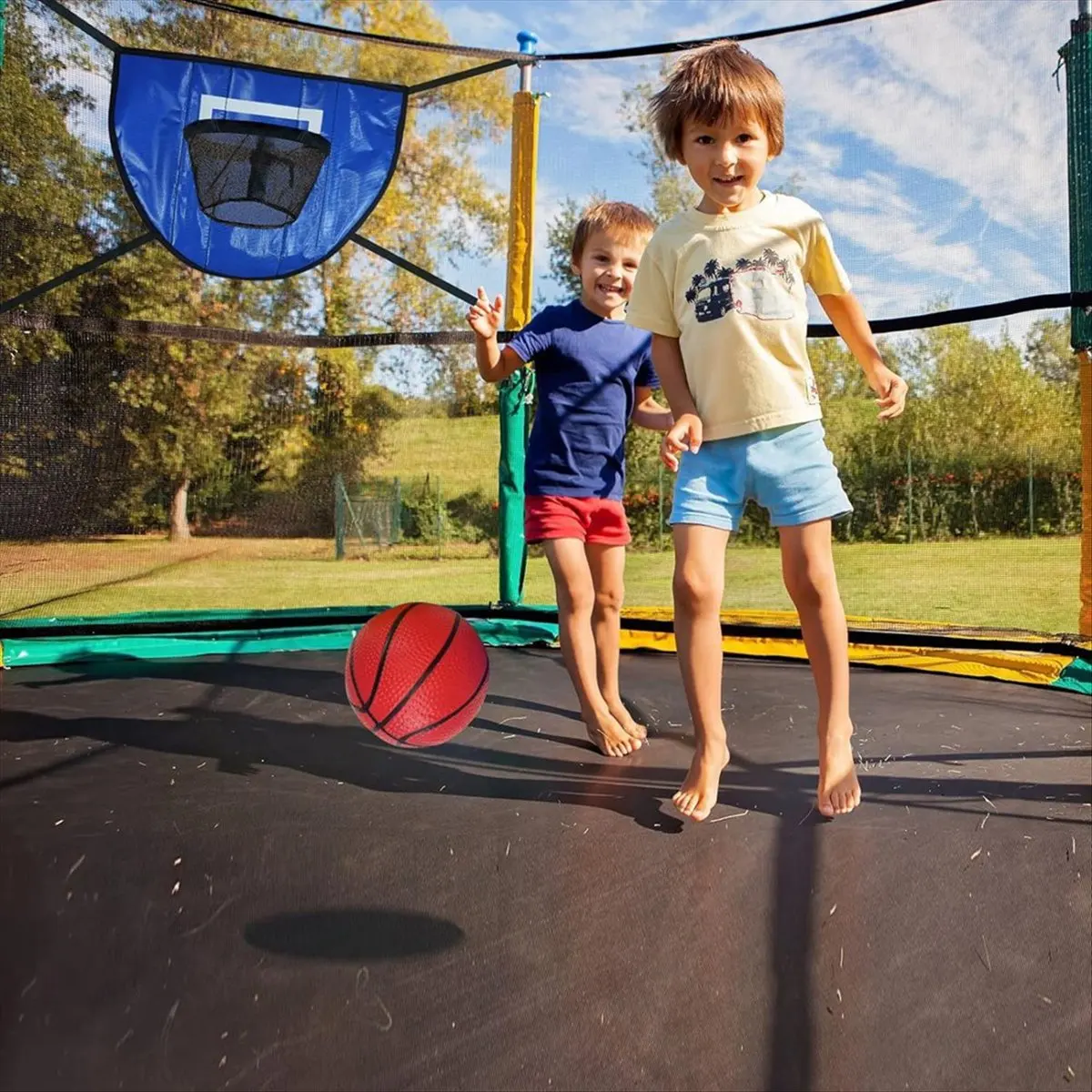 Top Rated-Trampoline Basketball Hoop Kit with Pump and Mini Ball,Trampoline Basketball Attachment for Kids Adults Indoor Outdoor