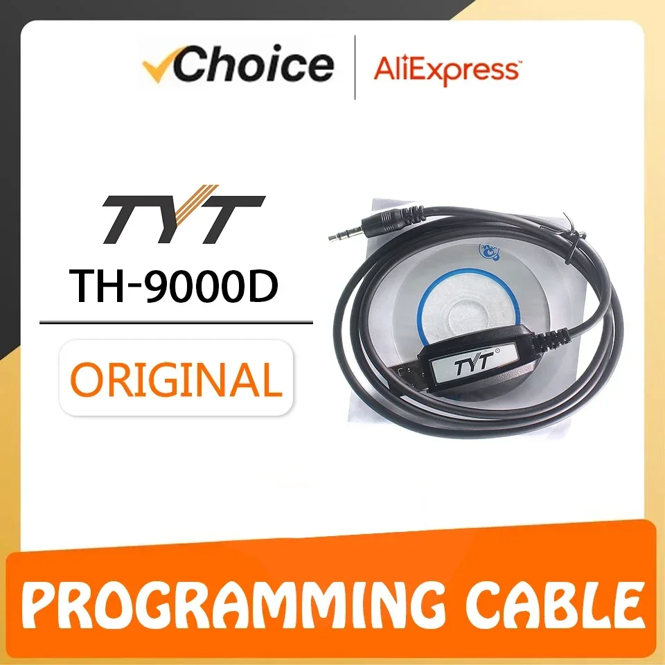 TYT USB Programming Cable For TH-9000D With Software Disk Mobile CB Two Way Radios TH9000D Car Mobile Radio Transceiver UHF/ VHF