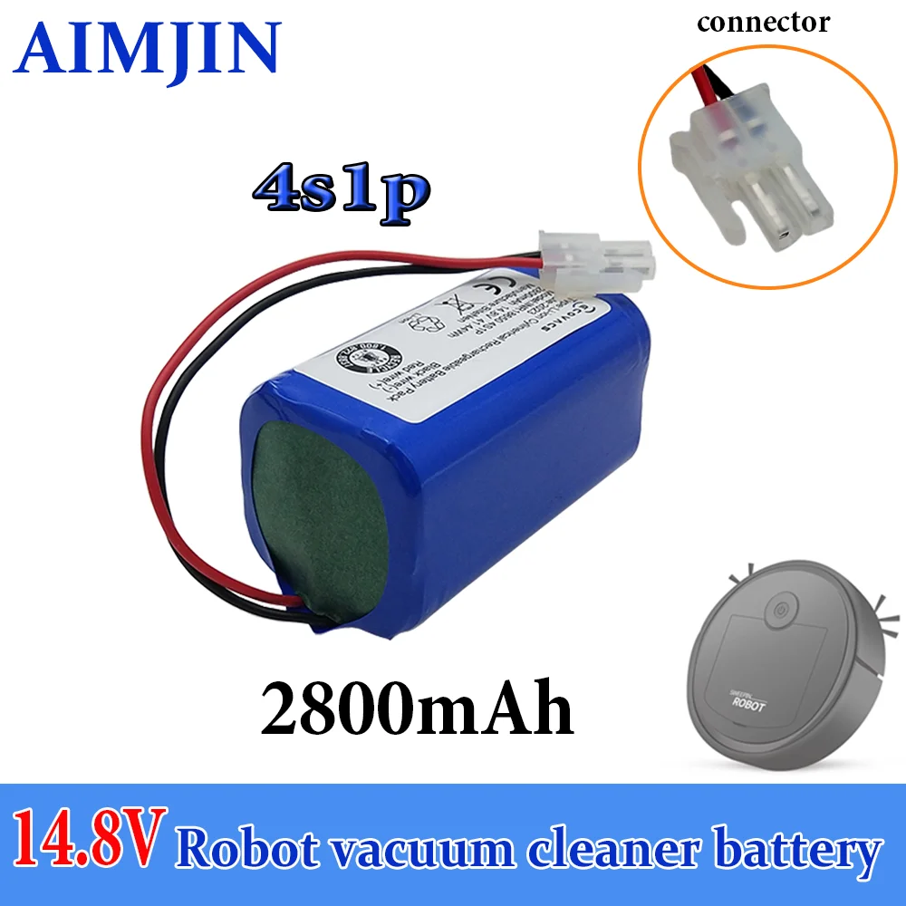 14.8V 2800mAh lithium battery pack 4S1P rechargeable battery suitable for robot vacuum cleaner iLife A4 A4S、V7、A6、V7S Plus、