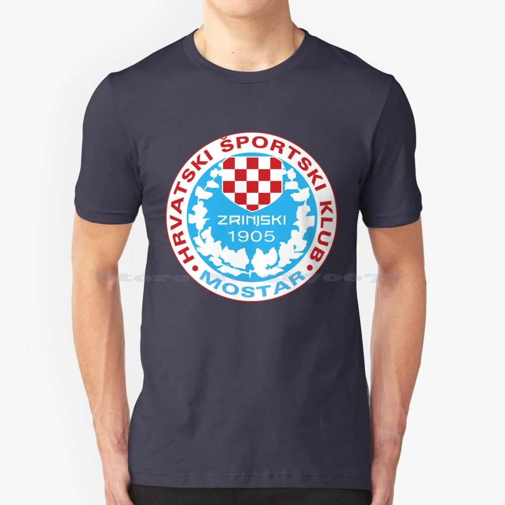 Excellent Hsk Zrinjski Mostar Design T Shirt 100% Cotton Tee Hsk Zrinjski Mostar Bosnia And Herzegovina Casual Europe Footballl