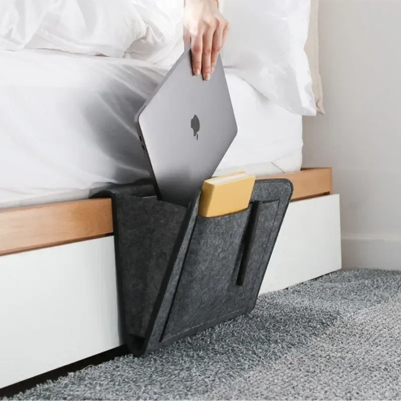 Storage Box Hang Bag Felt Dormitory Bed Sofa Bedroom Carpet Store Content for CD Magazines Stationery Pad Mobile Phones Sundries