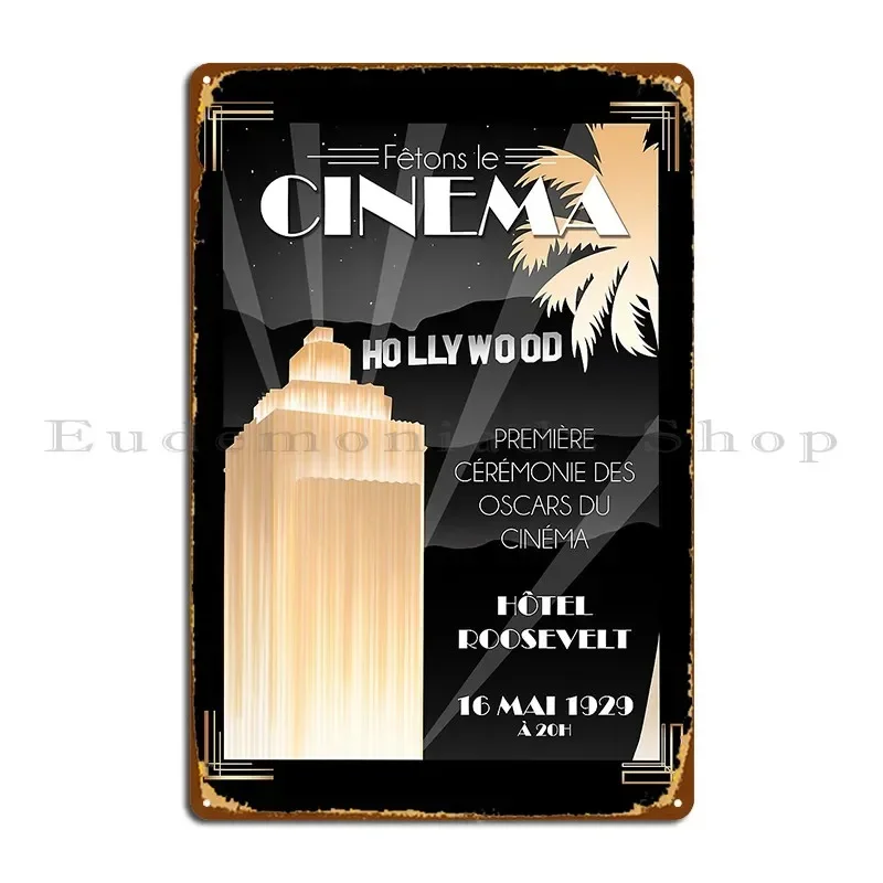 First Oscars Ceremony Poster Metal Sign Designing Iron Kitchen Party Cinema Tin Sign Poster