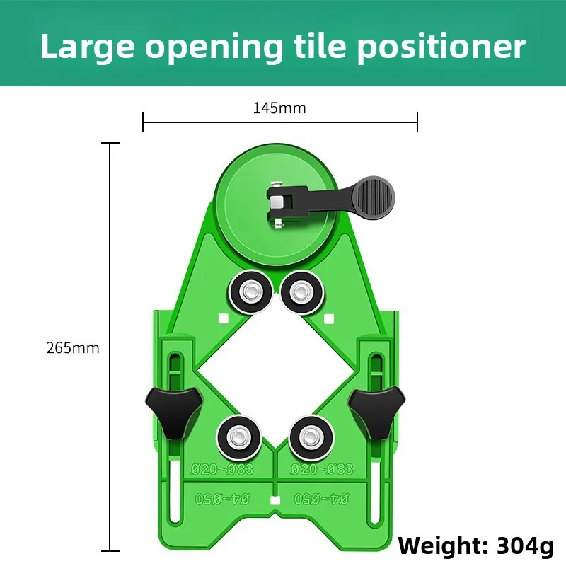 Multi-Functional Tile Hole Locator with Suction Cup Adjustable Drill Guide for Precise Glass Tile Drilling