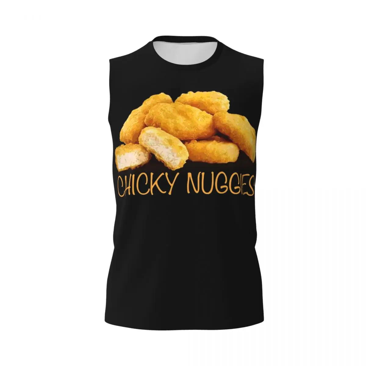 Tasty Chicken Nuggets Men Printed Sleeveless T-shirt Casual Hip Hop Street Style Beach Holiday Tank Tops