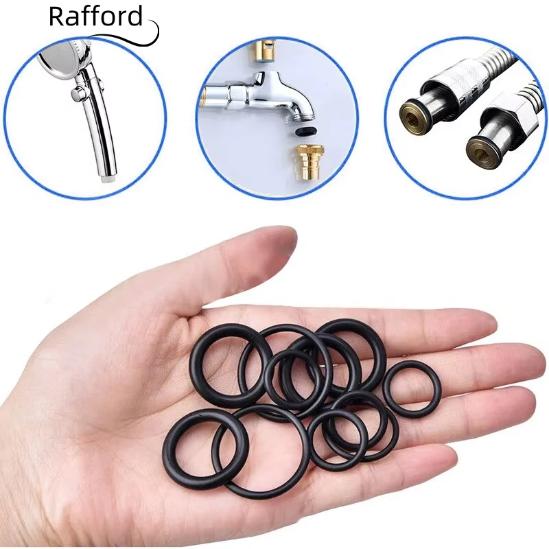 200Pcs Rubber O-ring Boxed For Faucet Hose Connector Seal Valve Water Proof Machine Oil Proof Washer Combo Set Accessories