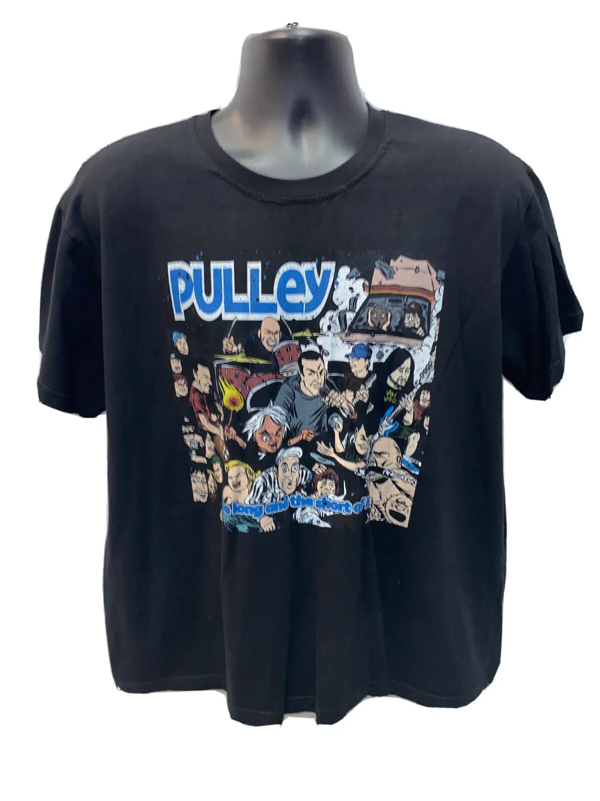 Pulley Rock Band T Shirt The Long Short of It XL Black long or short sleeves