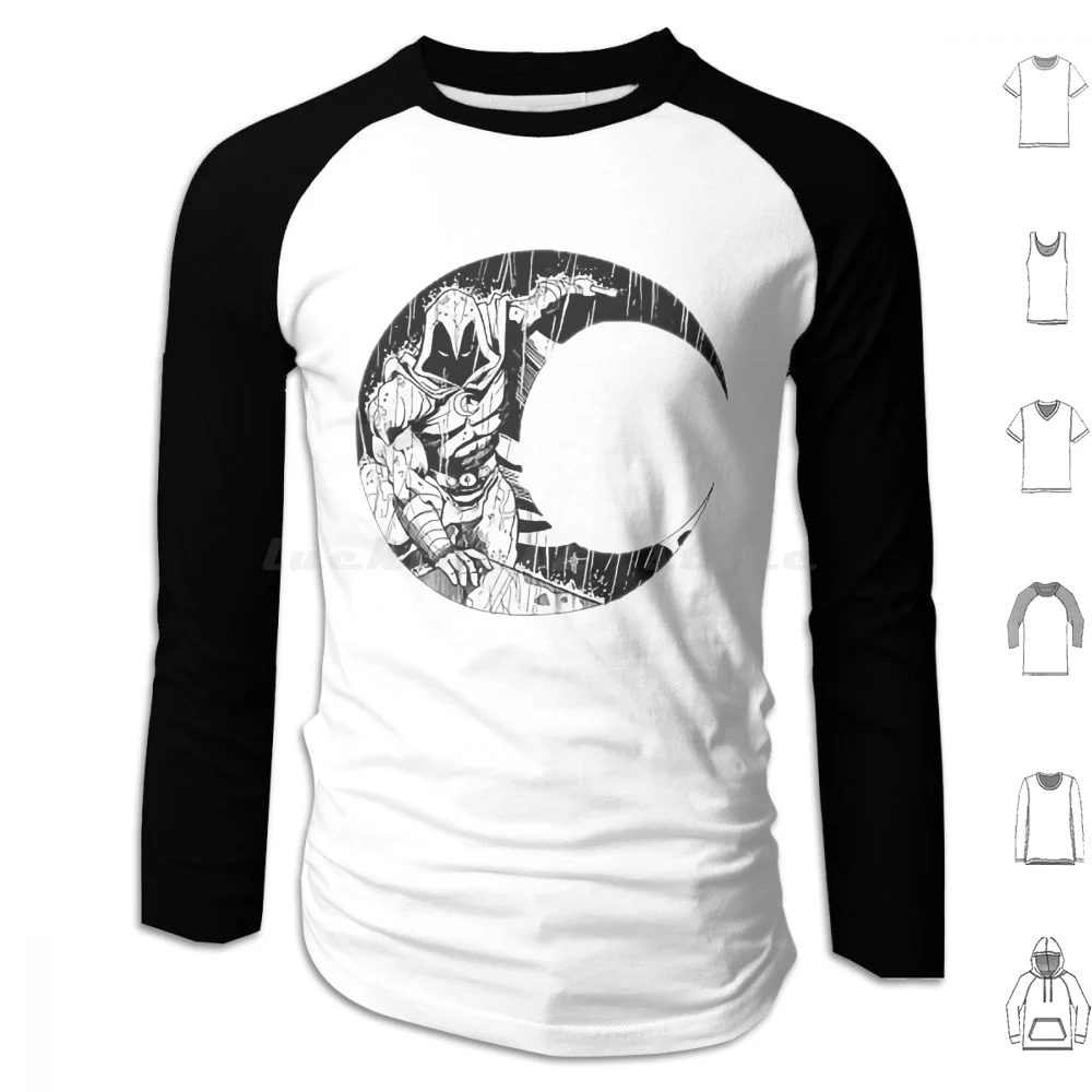 Sudaderas con capucha de manga larga, Khonshu Moonknight Moon Knight Laters Comics, Steven Deluxe Comic Crescent