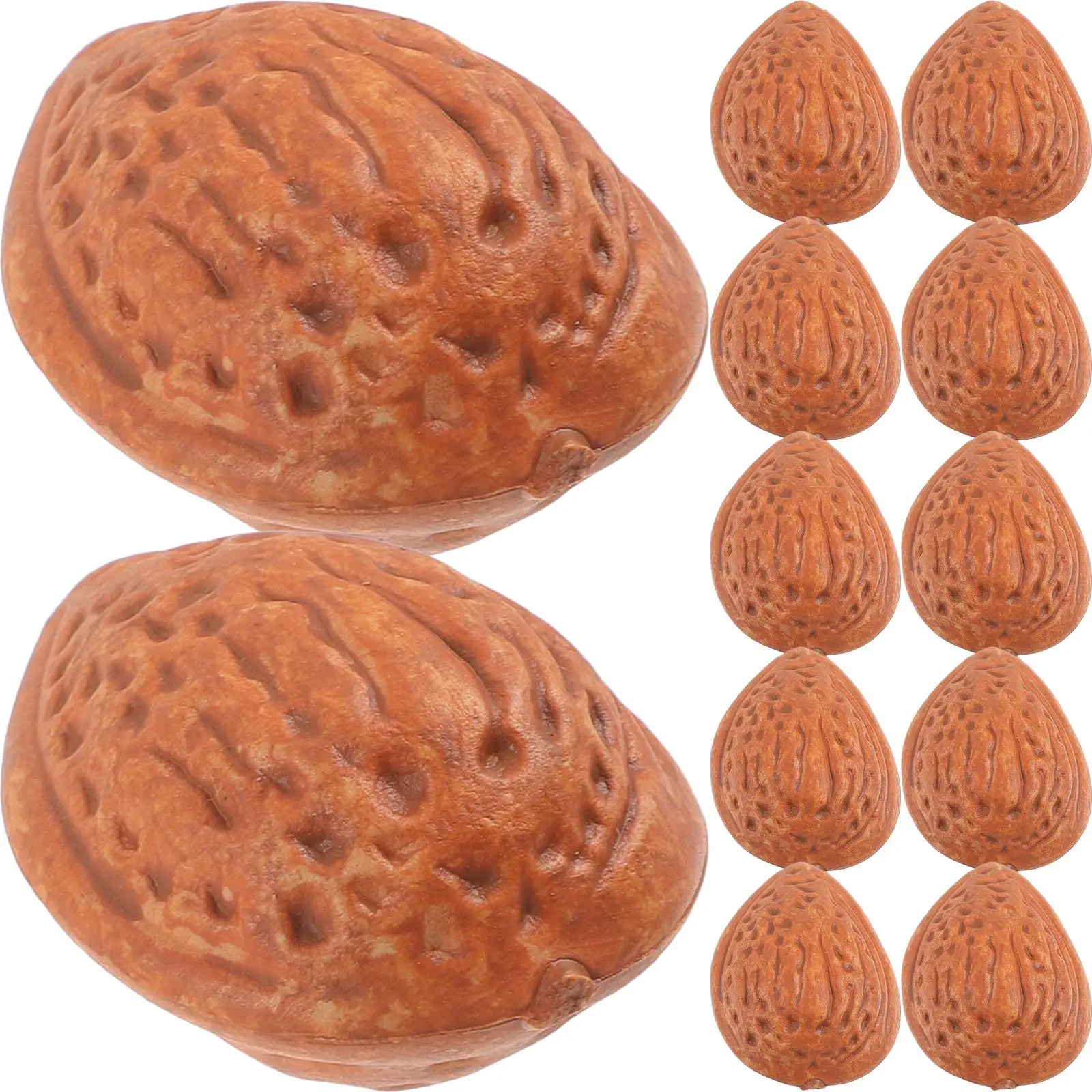 20 Pcs Lifelike Almonds Decorations Fake Props Nuts Home Accessories Food Artificial Decorative Ornaments