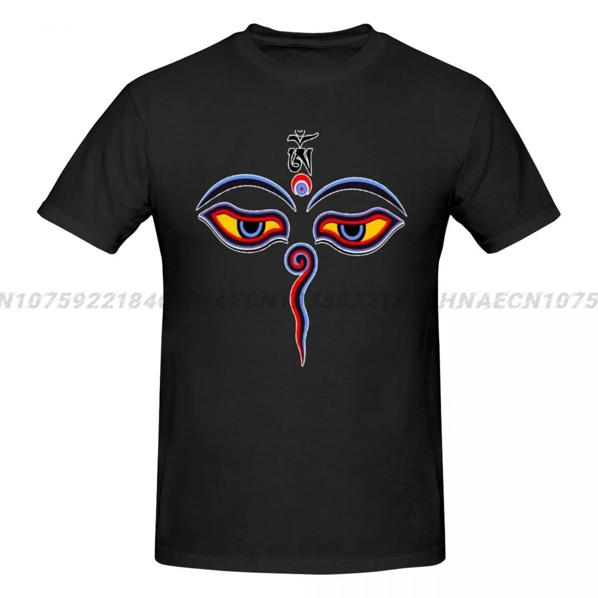 Wisdom Eyes Of Buddha - Bodhnath Temple Eyes T-Shirt Custom T Shirt Quick-drying T-shirt Men T Shirt