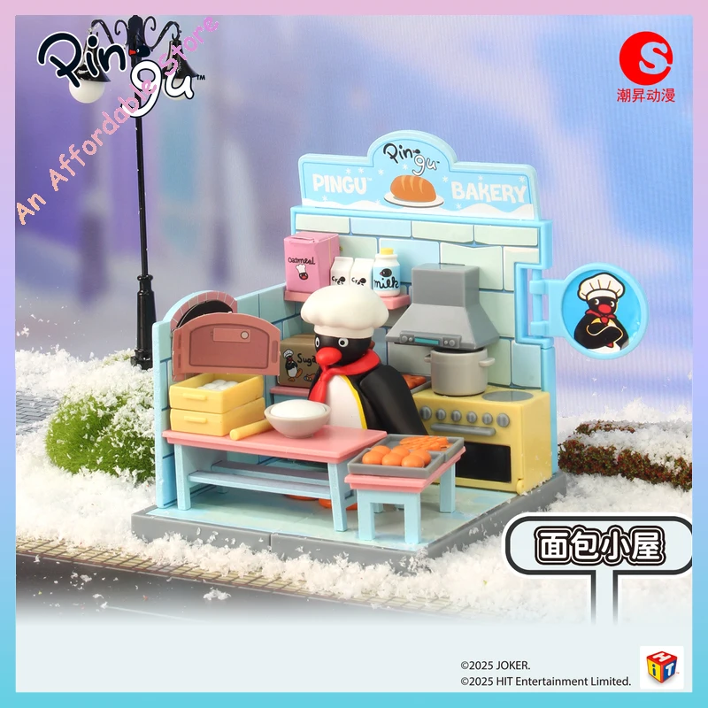 Pingu sonho cabine caixa cega série original mistério ovo relógio ornamento brinquedo na moda para crianças presente de aniversário em estoque
