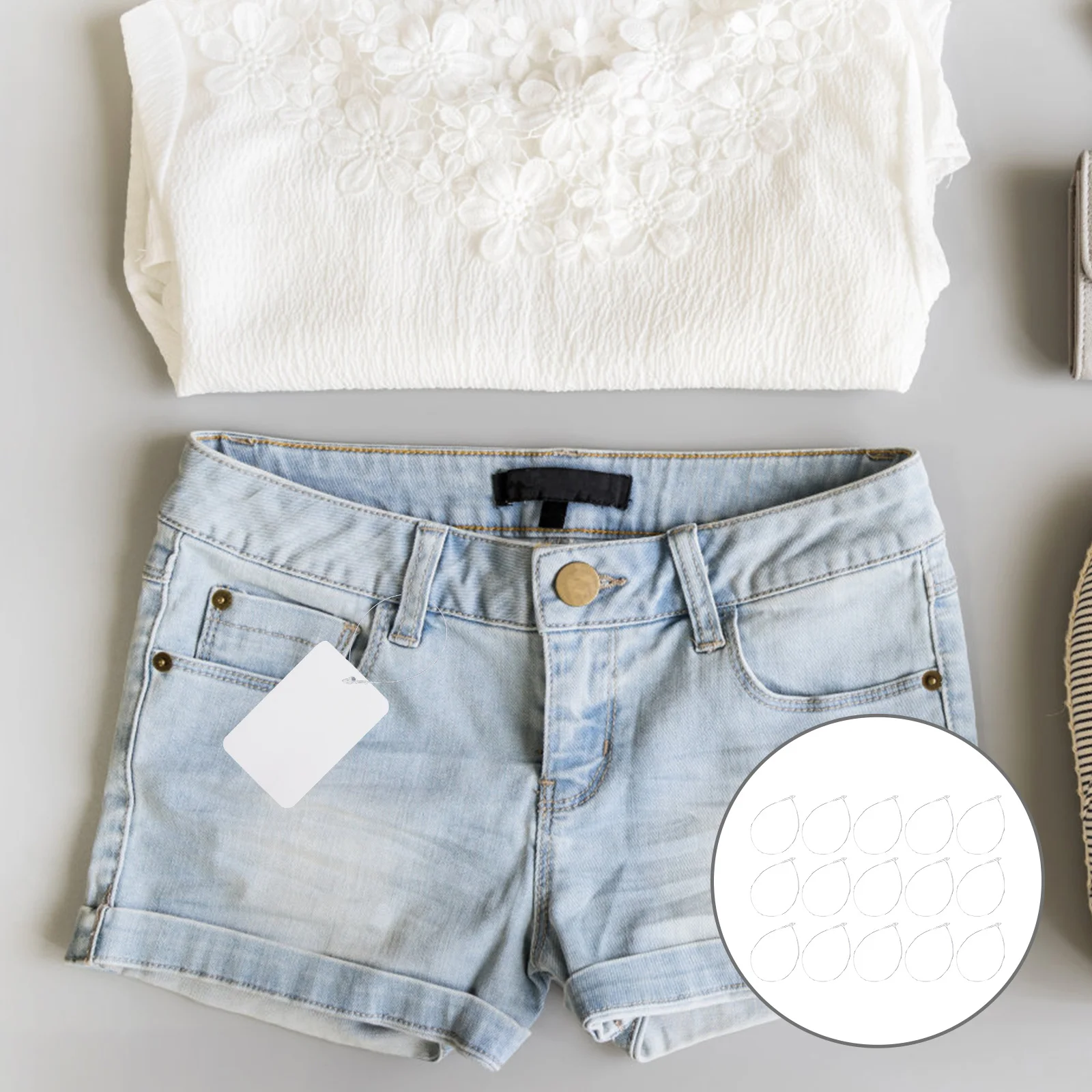 

1900Pcs Tag Hanging Rope Snap Lock Premium Clothing Price Tag Fasteners Garment Label Security Gift Hanger Ropes