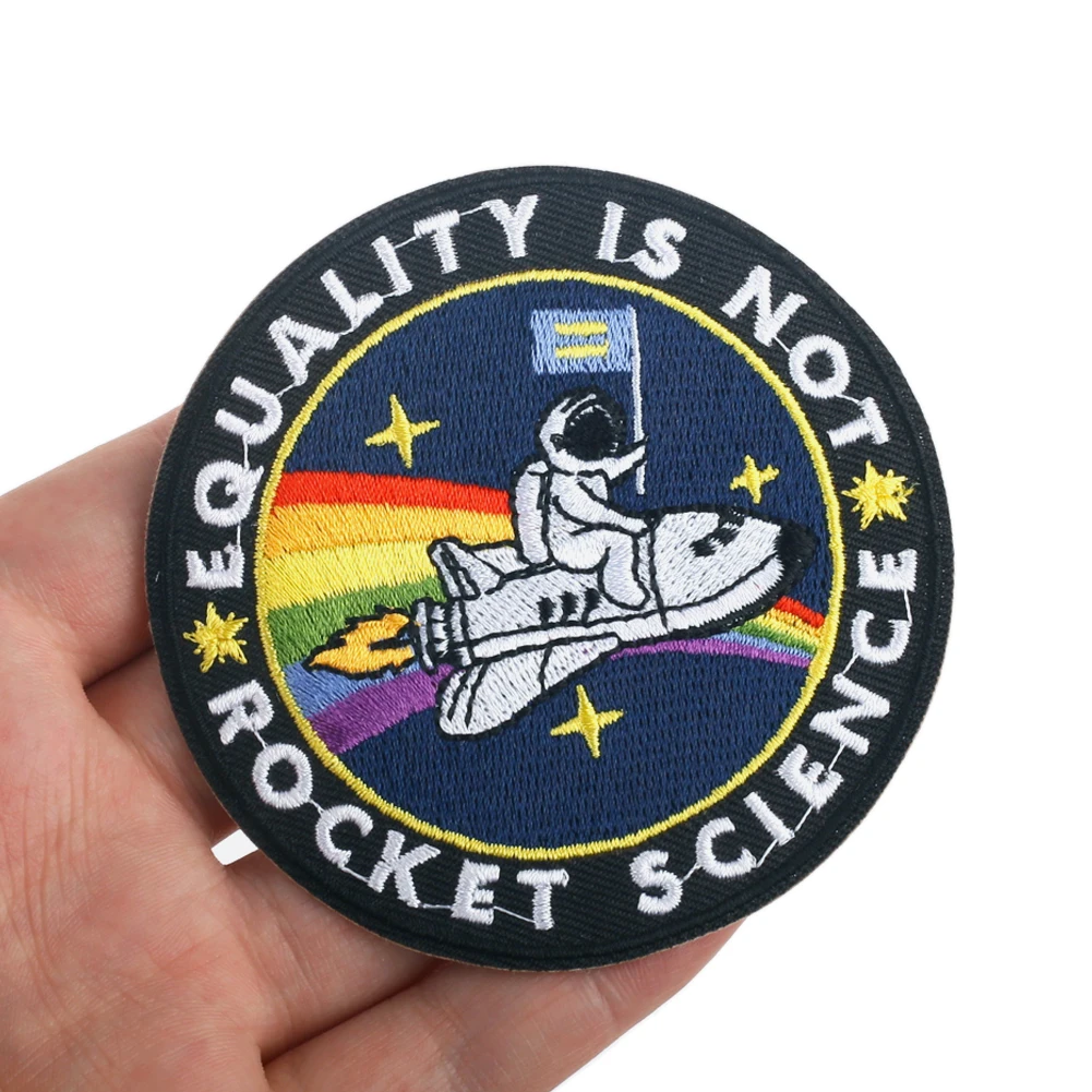 Personal isierte Raumschiff Stickerei Abzeichen Alien Muster Bügeln Patch für Kleidung Hosen Loch Dekor Patches Schuh Hut Tasche Applikation