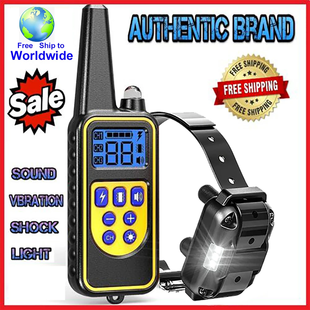 

Dog Training Collar Wireless Waterproof with Remote 2600ft Control Range for 2 Puppy with Vibration Beep Shock Modes