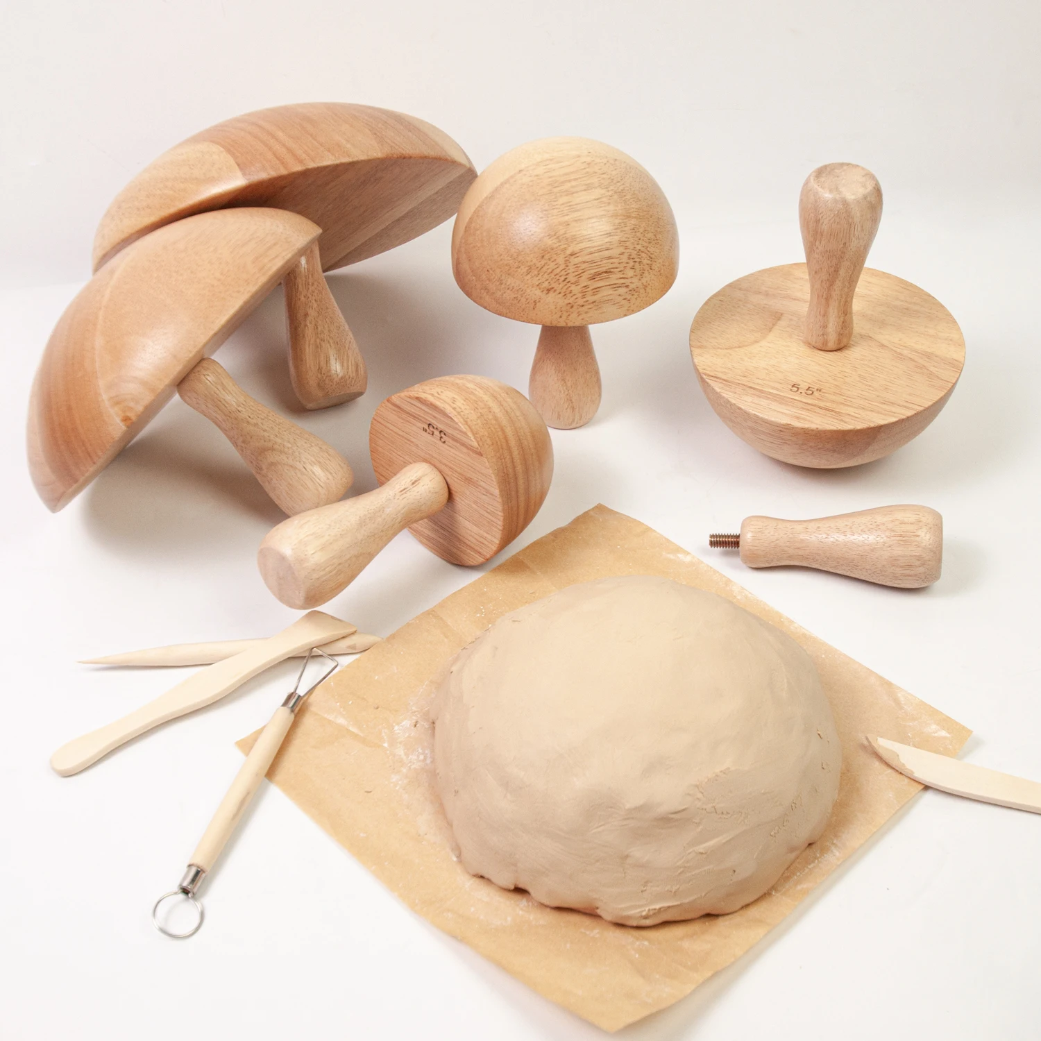 

1X гончарные формы 3,5 дюйма 4,5 дюйма 5,5 дюйма 6,5 дюйма 7,5 дюйма 8,5 дюйма толщина 2,5 дюйма гипсовые формы деревянные гончарные инструменты с ручкой для мисок «сделай сам»