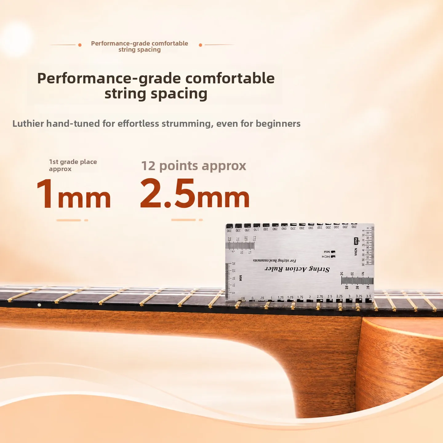 23-Inch Mahogany Ukulele, Small Beginner Instrument with Comfortable String Action and Durable Body for Adults and Students