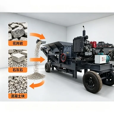 High Quality Steel Mobile Crushing Station AC Motor Bearing & Gear Impact Crusher with Max.150t/h Capacity Long Service Life