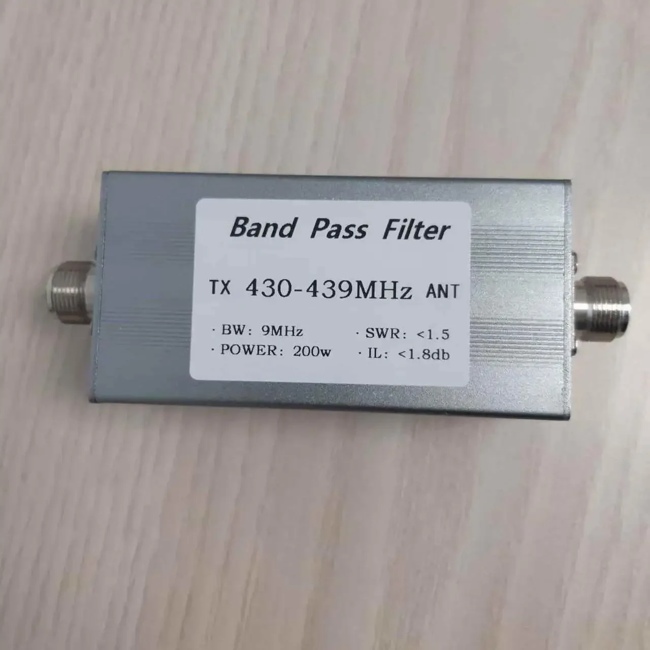 BPF 430-439MHz 200w Bandpass Filter for Radio Anti-interference and Filtering Out Clutter Harmonics