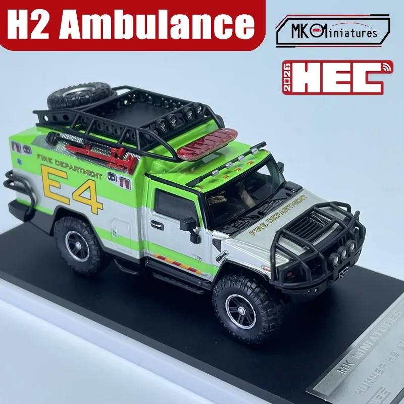 MK 1/64 Hummer H2 Скорая помощь ОТДЕРЖАТЕЛЬ ПОГОДА И РЕЗКА APAxpo Игрушка-мотор из сплава Литая под давлением металлическая модель Коллекция подарков для мальчиков