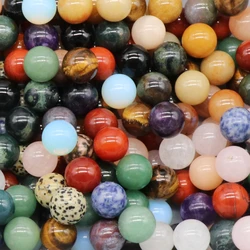 8/10/12/14/16/18/20MM Natural Gemstone Round Beads for DIY Making Jewelry NO-Drilled Hole Energy Stone Crystal Sphere Balls