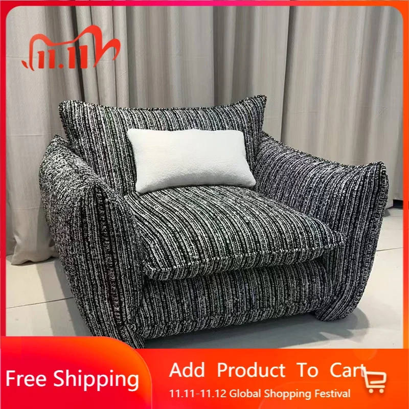

Minimalist Fabric Italian Sofas Double Small Apartment Simple Living Room Couch Puffs Modern Designer Divano Furniture Home