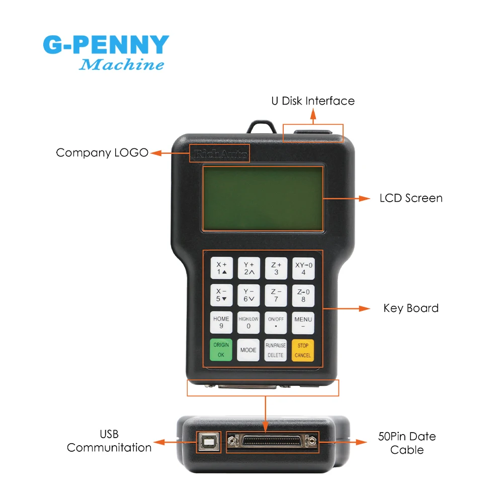 Gratis Verzending Richauto Dsp A12 Cnc Controller Originele 3 Axis Motion Controller Engels Versie Voor Cnc Router Machine