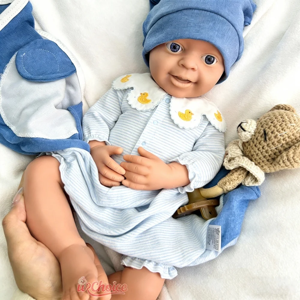 

Кукла-реборн мальчик 45 см, полностью силиконовая, реалистичная, с эффектом веса, мягкая на ощупь, для терапии, компаньон для снятия тревоги и скорби