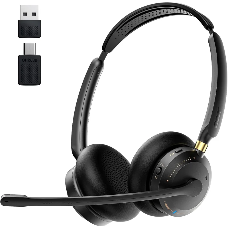 Acer Kabelloses Headset mit Mikrofon für Arbeit, Büro und Zuhause, Konzipiert für Remote-Teams und Kundengespräche, Bluetooth-Headset mit Geräuschunterdrückung