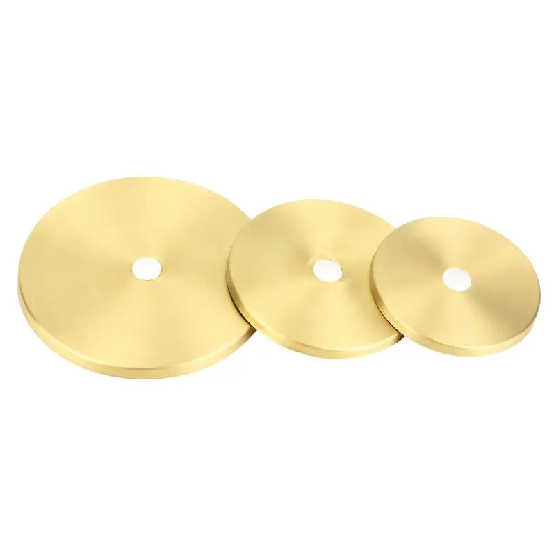 Brass Folded Round Cap Food Grade Glass Ceramic Mouth Cap Hollow Tube Sealing Round Sheet for Daily Pipe Fitting