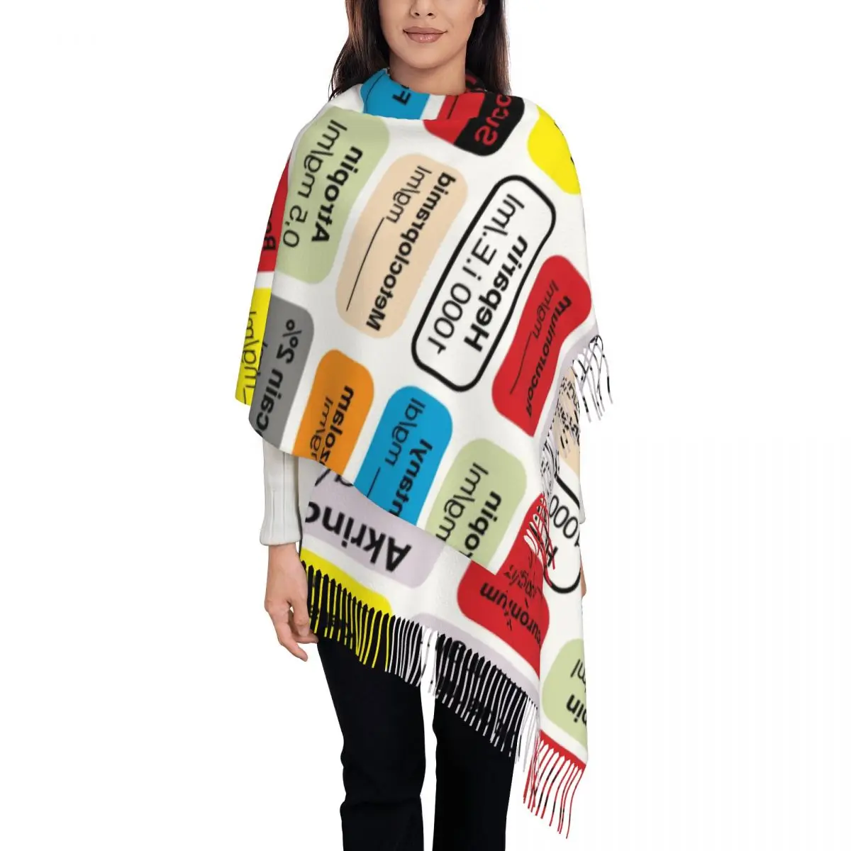 Custom Print Anesthesia Medication Doctor Medical Nurse Hospital Scarf Women Men Winter Fall Warm Scarves Shawls Wraps