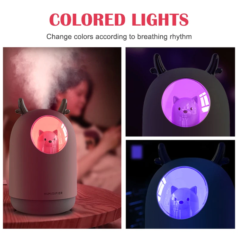 300Ml Usb Huishoudelijke Apparaten Luchtbevochtiger Mini Hydrating Instrument Leuke Huisdier Kleine Desktop Aromatherapie Leuke Auto Home Office