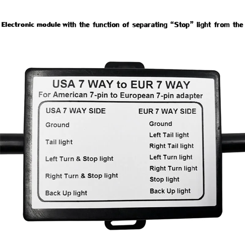 Imagem -05 - Eua para a ue Trailer Light Connector 7-way Soquete Plug Adapter Veículo Linker Towbar Towbar Towing