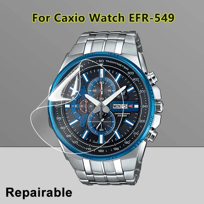 Ultra Slim Screen Protector For Caxio Edifice Watch EFR-549 Anti Scratch Soft Repairable Hydrogel Film -Not Tempered Glass