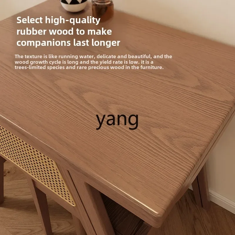 Lmm solid wood small square table new Chinese dining table and chair rectangular household table and chair combination