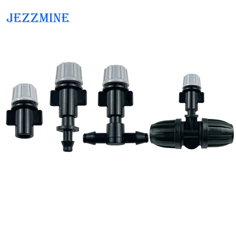 

JZM 20PCS Watering Sprayer Atomizing Sprinkler Adjustable Garden Drip Irrigation Misting Nozzles Dripper 4/7mm Tee Connector