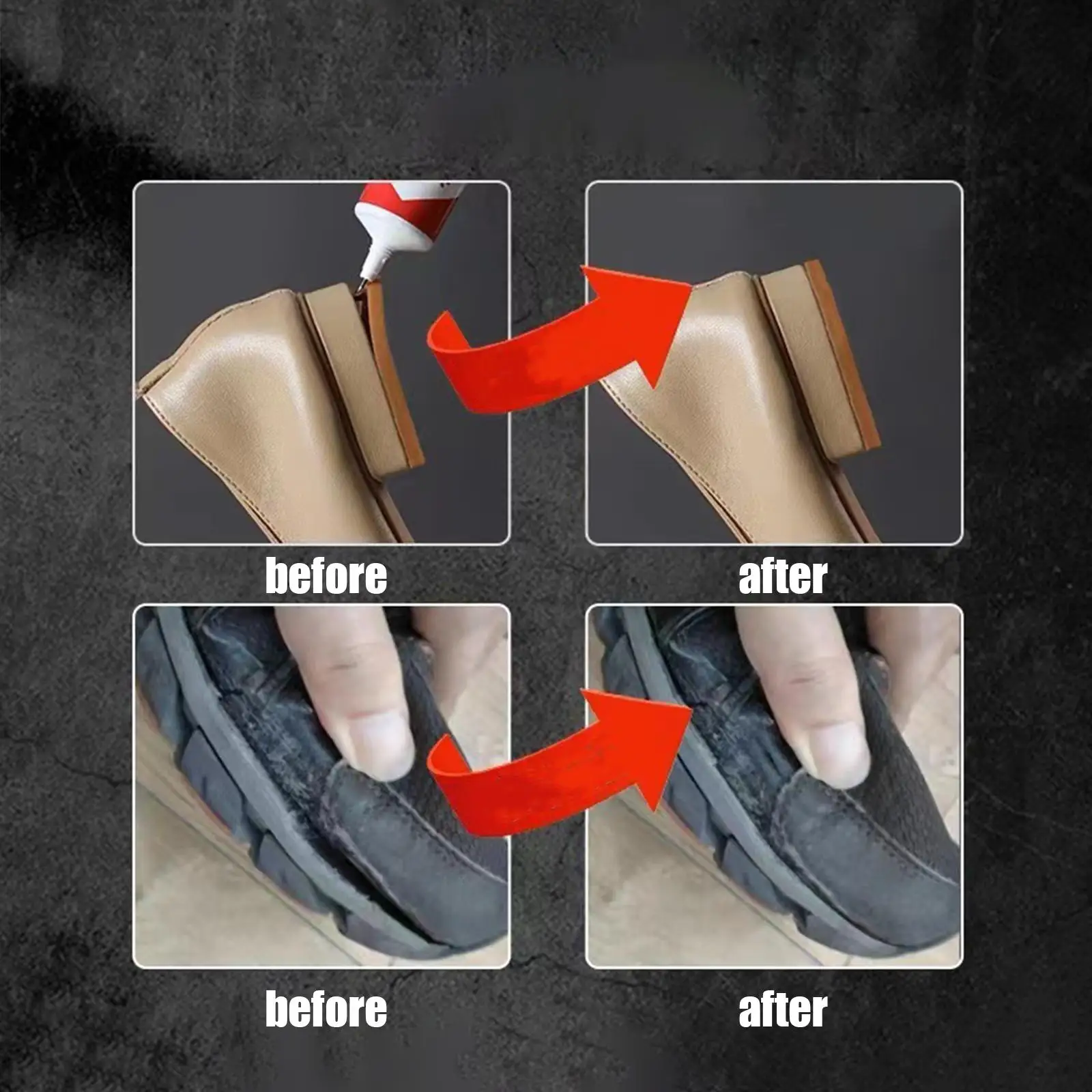 2Pcs Shoe Repair Glue 60ml Soft after Drying Item Repair Instant Strong Glue