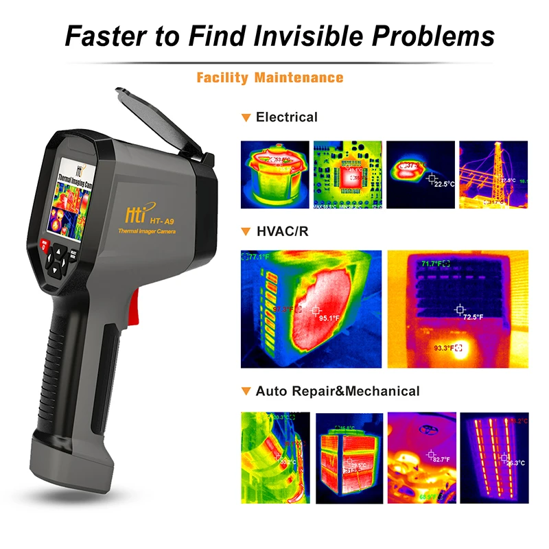HT-A10 WIFI IR Infrared Thermal Imaging Camera Handheld Temperature Electrical Pipe Floor Automatic Tracking  Rechargeable HTA10