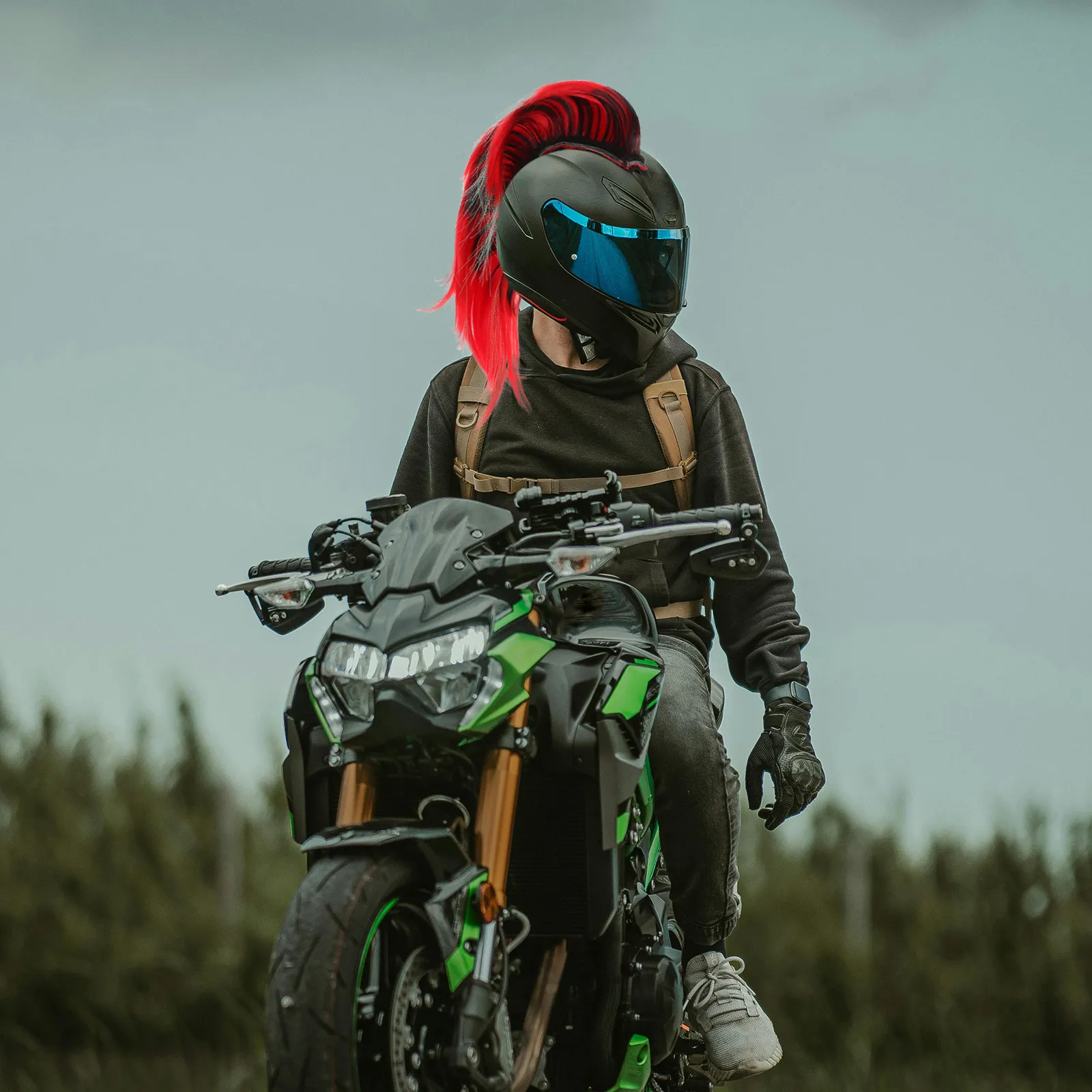 

Motorcycle Fake Hair Extensions Hair Patches Skinhead Costumes Cosplay Bicycle Ski Snowboard Accessories