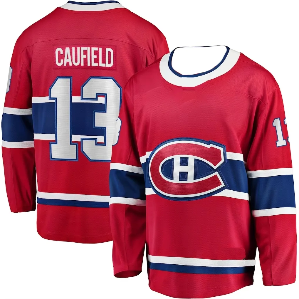 2026 Winter Neues Eishockey-Trikot Herren Rot & Blau Gestreiftes Langarm-Sporttrikot für Freizeit & Sport Kinder – Detail 10